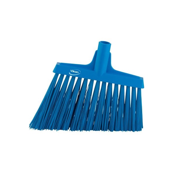 Vikan 12in Angle Broom- Extra Stiff, Blue